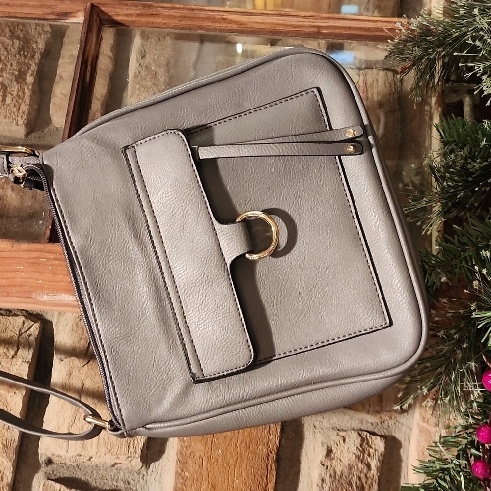 Apt 9 Gray Crossbody Purse Shoulder Bag